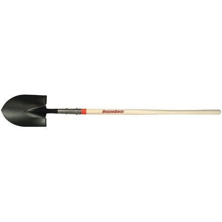 RAZOR-BACK Shovel W/ Dual Rivet, 8-3/4 in W Steel Blade, 48 in L Hardwood Handle 45520